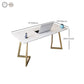 29 "H Glam Office Desk rechthoekig secretaris -bureau met metalen benen
