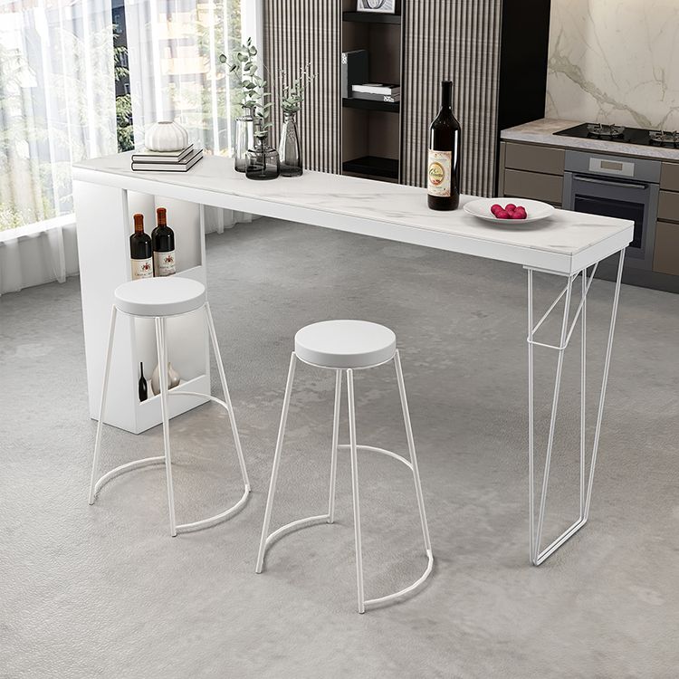Industrial Rectangular Bar Pub Table Set 1/2/3 Pieces Bar Table and Stools Clearhalo 'Bar Furniture' 'furn' 'furn_home_bar_bar_sets' 'Furniture' 'Home Bars & Bar Sets' 'home_bar_bar_sets' 'Kitchen & Dining Furniture' 1200x1200_02f5b68d-523d-4930-b529-41a606f94bf2