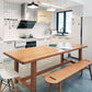 Rectangle Solid Wood Dining Table Modern Trestle Base Dining Table Clearhalo 'Dining Tables & Seating' 'Dining Tables' 'dining_table' 'furn' 'furn_dining_table' 'Furniture' 'furniture_dining_table' 'Kitchen & Dining Furniture' 'kitchen' 'kitchen_dining_table' 1200x1200_02f717d9-aef6-4c19-a478-1f4513a6bf12