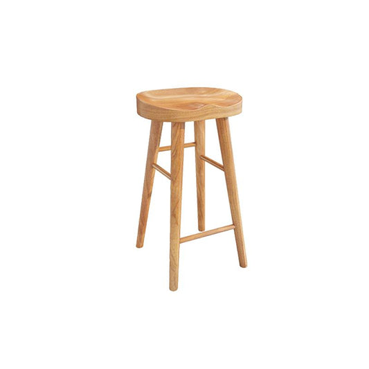 Tabouret de salle à manger contemporain tabouret de bar en bois massif avec repose-pied
