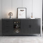 Tavolo a buffet in pietra credenza a buffet in stile glam con armadi e cassetti