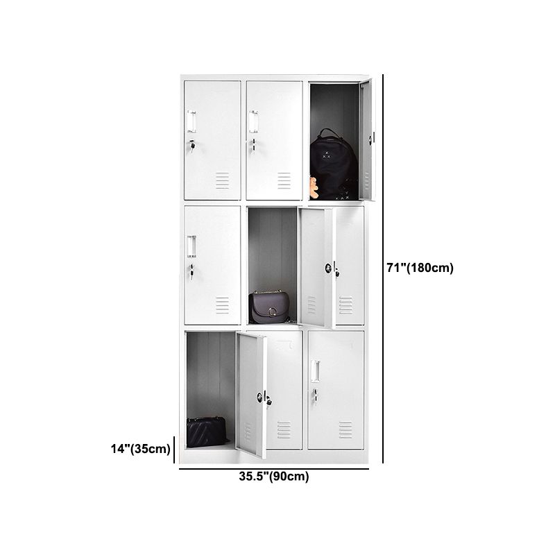 Contemporary White Wardrobe Cabinet Steel Wardrobe Armoire for Home