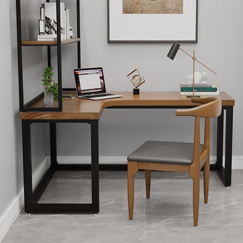 L-Shape Office Table Industrial Writing Desk with H-Shape Base Clearhalo 'furn' 'furn_office_desk' 'Furniture' 'Office Desks' 'Office Furniture' 'office_desk' 1200x1200_02fb5264-aab5-4cdf-9d1f-85aa5b8f4625