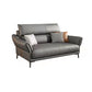 Light-grey Sewn Pillow Back Faux Leather Pillow Top Arm Sofa with Stain Resistant Clearhalo 'furn' 'furn_sectionals' 'Furniture' 'furniture_sectionals' 'kitchen' 'kitchen_sectionals' 'Living Room Furniture' 'Sectionals' 1200x1200_02fb9afa-aea9-4e3e-84f4-d102fb82ce9f