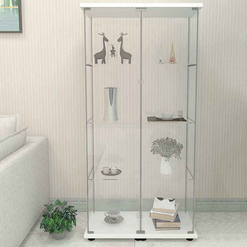 Contemporary Tempered Glass Curio Cabinet Glass Doors Display Cabinet for Bedroom Clearhalo 'Display & China Cabinets' 'display_china_cabinets' 'furn' 'furn_display_china_cabinets' 'Furniture' 'Kitchen & Dining Furniture' 1200x1200_02fc2643-8fbd-4246-a713-ea5854a2df9a