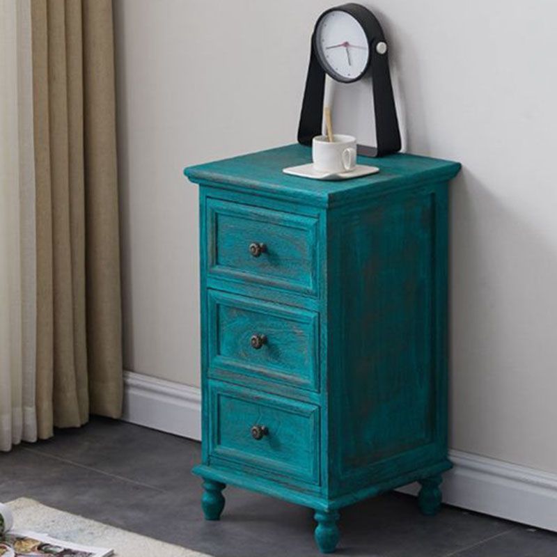 Nautical Solid Wood Storage Chest Bedroom Vertical Chest with Drawers