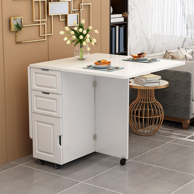 Solid Wood Mid-Century Rectangle Table Wooden Top Table with Drop Leaf Clearhalo ' dining_table' 'Dining Tables & Seating' 'Dining Tables' 'furn' 'furn_dining_table' 'Furniture' 'furniture_dining_table' 'Kitchen & Dining Furniture' 'kitchen&dining_furn' 'kitchen' 'kitchen_dining_table' 1200x1200_02ff03a8-ac26-410e-8ed8-5cd0fbe36e6d