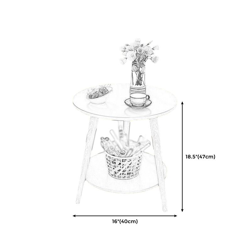 Contemporary Wooden Round Side Table Three Wooden Legs End Table Clearhalo 'Coffee & Accent Tables' 'End & Side Tables' 'end_side_table' 'end_side_tables' 'furn' 'furn_end_side_tables' 'Furniture' 'furniture_end_side_table' 'Living Room Furniture' 1200x1200_02ffbdc5-c067-45be-85bc-a148c823f362
