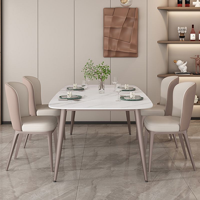 Mesa de comedor de rectángulo de lujo tradicional muebles de comedor de piedra