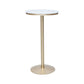 1/3 Pieces Glam Round Wood and Metal Bar Stool and Table Set