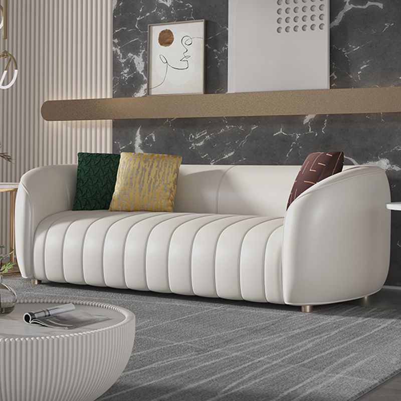 22.83" Wide Tuxedo Arm Sofa White Standard Sofa for Living Room Clearhalo 'furn' 'furn_sofas' 'Furniture' 'Living Room Furniture' 'Sofa' 'sofas' 1200x1200_0303ee97-b381-48fe-becd-3201daf31899
