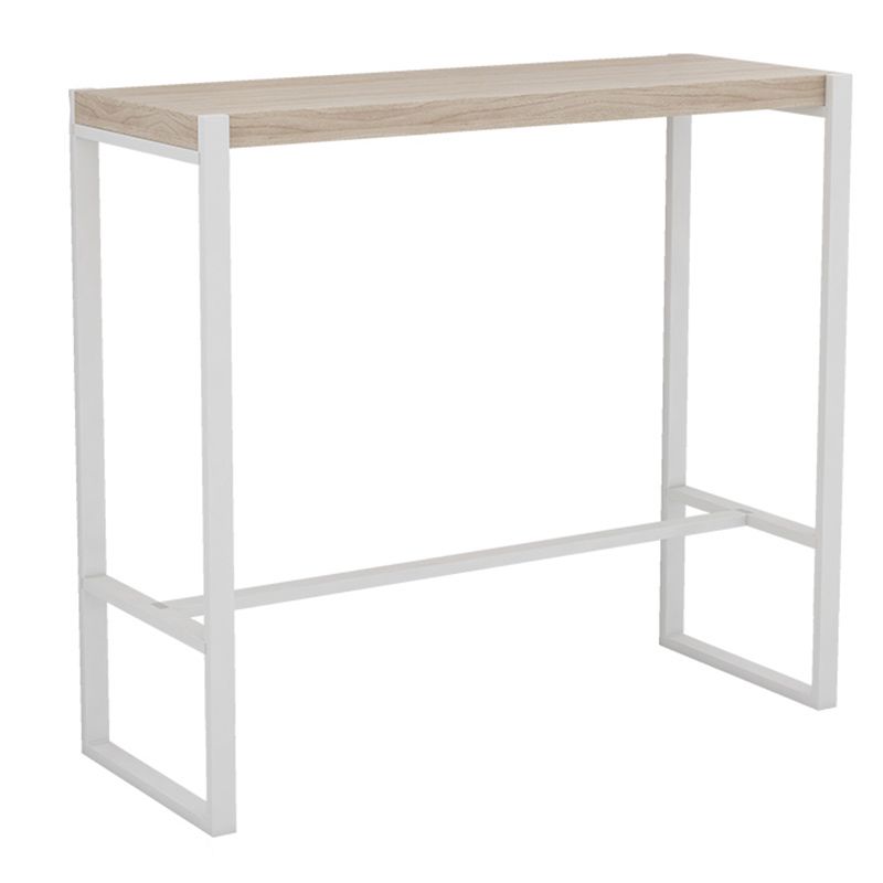 Rectangle Pine Wood Top Bistro Table Modern Pub Table with Metal Base Clearhalo 'Bar Furniture' 'Bar Tables' 'bar_tables' 'furn' 'furn_bar_tables' 'Furniture' 'Kitchen & Dining Furniture' 1200x1200_03040207-e19c-4ced-bdba-a2c377b8d3cf