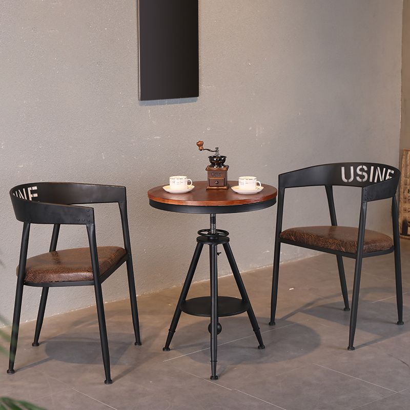 Industrial Dining Chair Open Arm Back Chair with 4 Black Metal Legs for Home Use Clearhalo ' kitchen&dining_furn' 'Dining Chairs' 'Dining Tables & Seating' 'dining_chair' 'furn' 'furn_dining_chair' 'Furniture' 'furniture_dining_chair' 'Kitchen & Dining Furniture' 'kitchen' 1200x1200_0304462e-f2fa-4f54-817c-c7ec4ed60c64