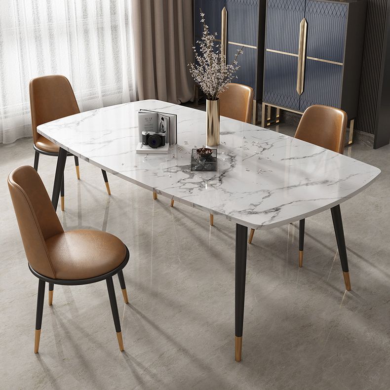 Nordic Dining Chair Armless Dining Chair with Metal Legs for Home Clearhalo 'Dining Chairs' 'Dining Tables & Seating' 'dining_chair' 'furn' 'furn_dining_chair' 'Furniture' 'Kitchen & Dining Furniture' 1200x1200_03054aaa-b610-46a2-9be2-f293fddd6d32