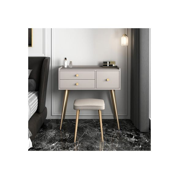 Tavolo da trucco grigio/bianco con cassetto 15,74 "W x 30,70" H per camera da letto