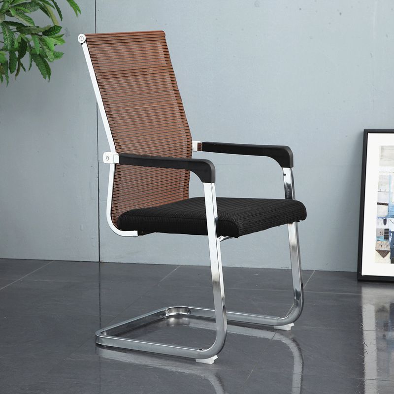 Modern Desk Chair Mesh Computer Chair Conference Chair No Wheels Clearhalo 'furn' 'furn_office_chair' 'Furniture' 'Office Chairs' 'Office Furniture' 'office_chair' 1200x1200_030691af-a865-4b38-8e9f-3e4ca09b3be0