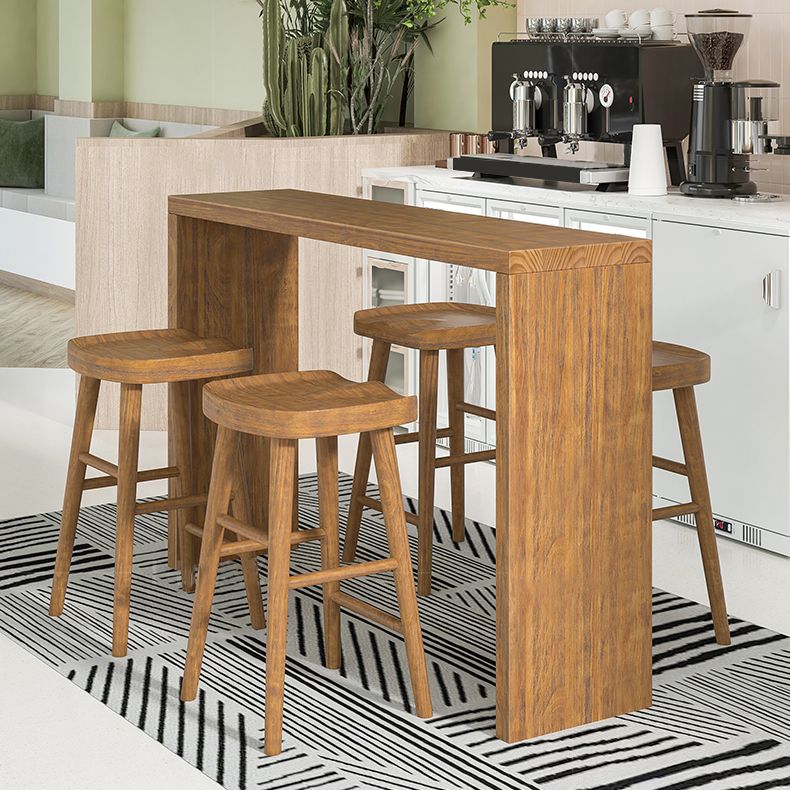 Rectangle Rectangle Table de table de barres massifs 1/4/5/7