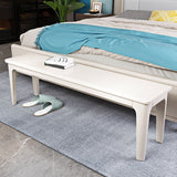 Contemporary Rubber Wood Bench Rectangle 14"Wide Accent Bench with Squared Legs Clearhalo 'Benches' 'Chairs & Seating' 'furn' 'furn_benches' 'Furniture' 'Living Room Furniture' 1200x1200_0306d486-3004-4db7-bea2-e80042f60ecd