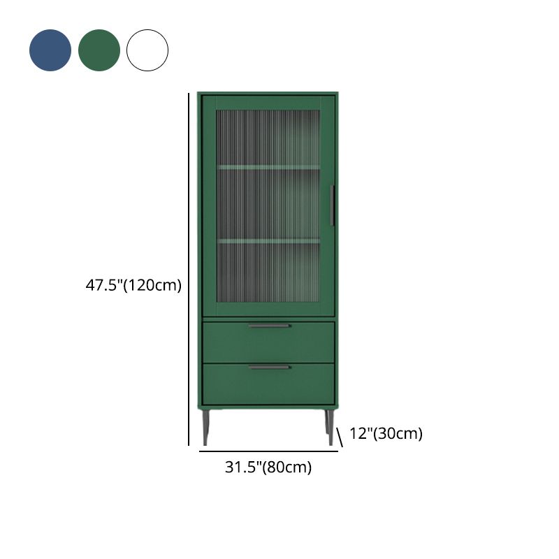 11.8" W Contemporary Bar Pulls Accent Chest in White/ Blue/ Green with Steel Legs Clearhalo 'Cabinets & Chests' 'cabinets_chests' 'furn' 'furn_cabinets_chests' 'Furniture' 'Living Room Furniture' 1200x1200_030727e7-331a-4ceb-8216-3baa35960e2f