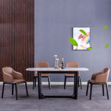 Industrial Ash Parsons Dining Chair Matte Finish Faux Leather Side Chair (Set of 2) Clearhalo ' kitchen&dining_furn' 'Dining Chairs' 'Dining Tables & Seating' 'dining_chair' 'furn' 'furn_dining_chair' 'Furniture' 'furniture_dining_chair' 'Kitchen & Dining Furniture' 'kitchen' 1200x1200_03091d6a-b8d9-4106-b510-37523c13f769