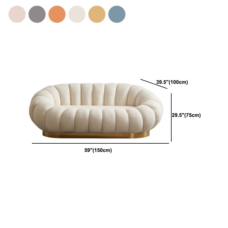 29.5" H Modern Sewn Pillow Back Slope Arm Loveseat for Living Room Clearhalo 'furn' 'furn_sofas' 'Furniture' 'Living Room Furniture' 'Sofa' 'sofas' 1200x1200_0309a077-3eb4-4af1-8351-6145c2f91082