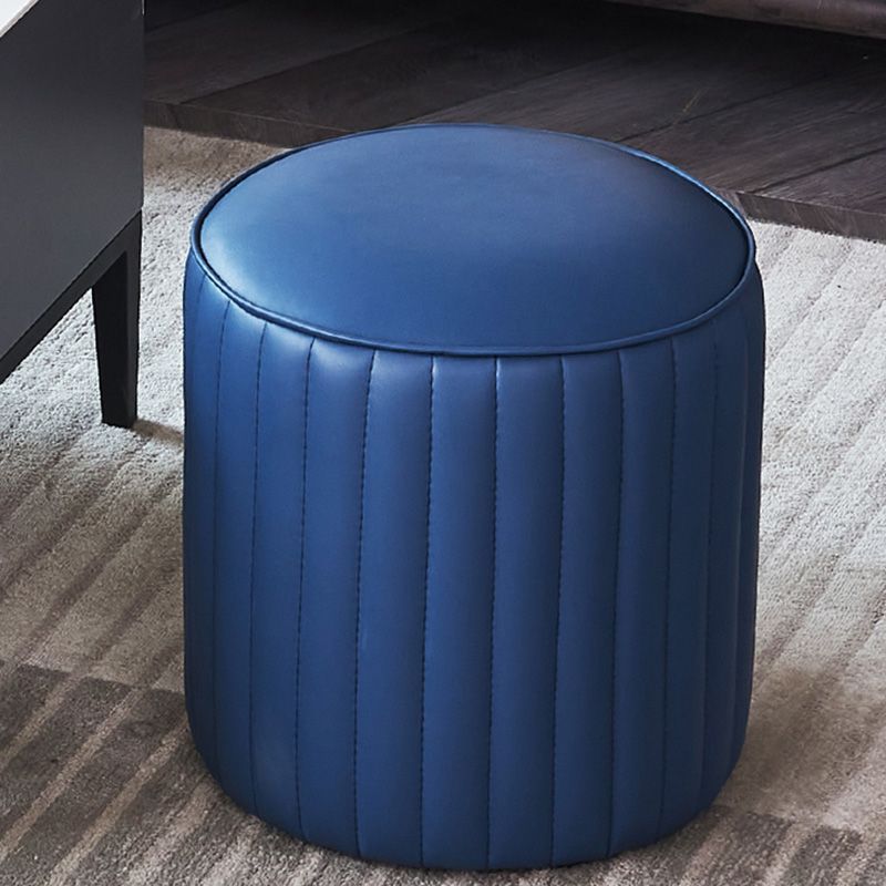 Orange Leather Solid Color Pouf Round Water Resistant Indoor Pouf Clearhalo 'furn' 'furn_ottomans_poufs' 'Furniture' 'Living Room Furniture' 'Ottomans & Poufs' 'ottomans_poufs' 1200x1200_0309b943-592d-4d9d-92f2-d7455d57cecd