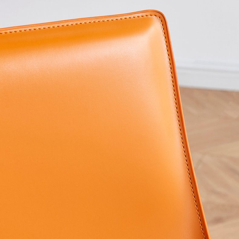 Modern Leather Dining Room Chair Metal Armless Chair for Home Use (Set of 2) Clearhalo ' kitchen&dining_furn' 'Dining Chairs' 'Dining Tables & Seating' 'dining_chair' 'furn' 'furn_dining_chair' 'Furniture' 'furniture_dining_chair' 'Kitchen & Dining Furniture' 'kitchen' 1200x1200_030a25f5-dbe4-4c58-9cfa-3112523c484a