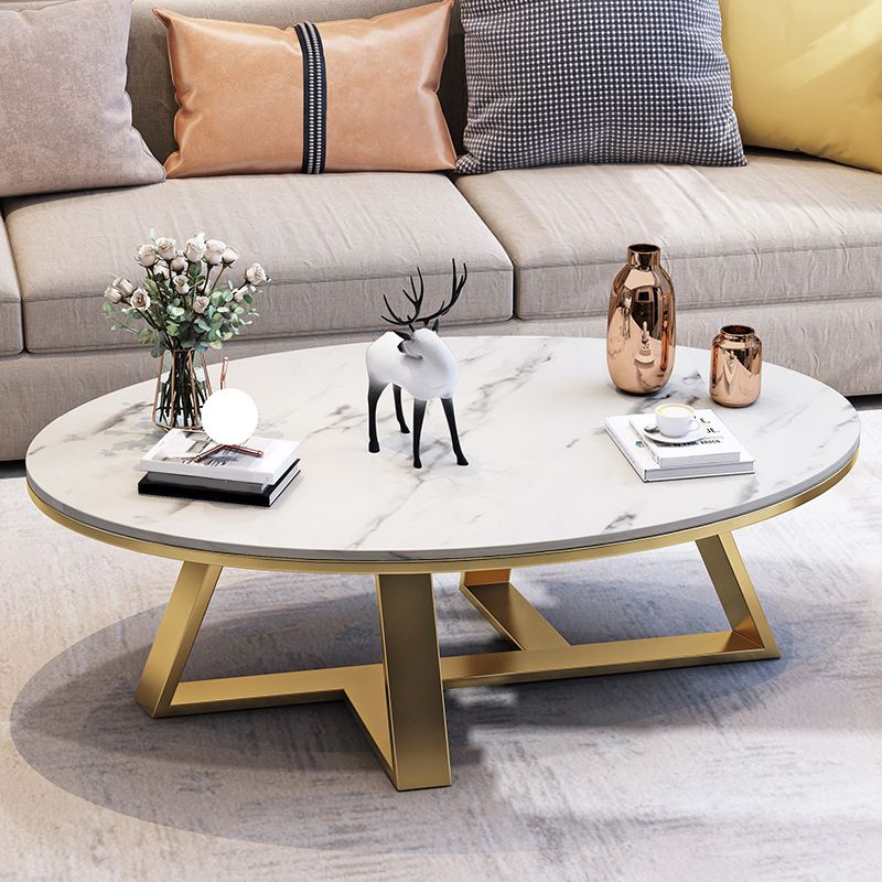 Slate Oval Coffee Table Minimalist Coffee Table for Living Room Clearhalo 'Coffee & Accent Tables' 'Coffee Tables' 'coffee_tables' 'furn' 'furn_coffee_tables' 'Furniture' 'Living Room Furniture' 1200x1200_030af501-e7b4-4027-9f0f-73885094fef3