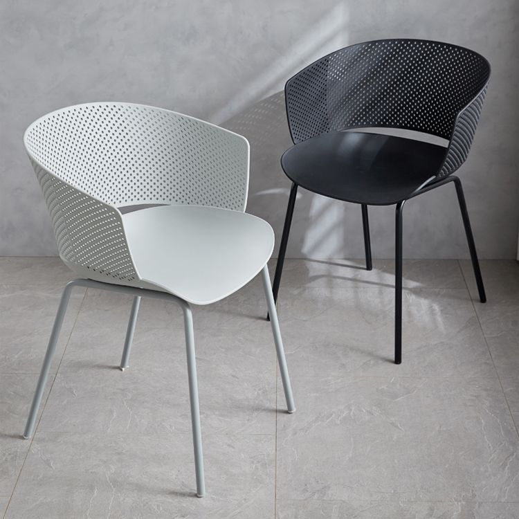 Modern Plastic Chair Parsons Chair in Matte Finish for Indoor