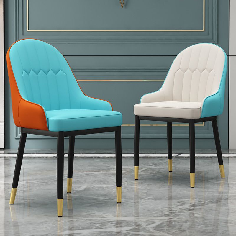 Armless Dining Chairs Nordic Faux Leather Side Chairs for Dining Room Clearhalo 'Dining Chairs' 'Dining Tables & Seating' 'dining_chair' 'furn' 'furn_dining_chair' 'Furniture' 'furniture_dining_chair' 'Kitchen & Dining Furniture' 1200x1200_030bf914-64d2-4480-a982-0181c795fd20