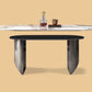 Mesa de cocina Simplicity Mesa de comedor con pedestal doble de piedra sinterizada