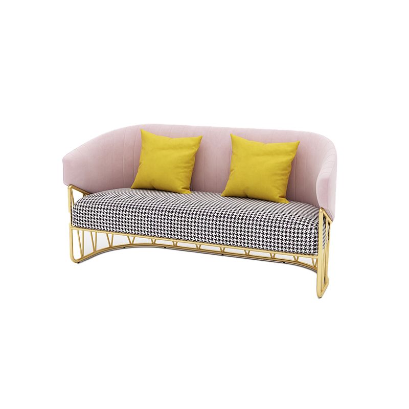 23.62 "W x 29.52" H Velvet Tuxedo Arm Sofa Contemporáneo Standard Sewn Pillow Back Sofa