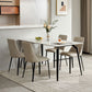 White Stone Top Dinette Table with Metal Legs Rectangle Home Dining Table Clearhalo 'Dining Tables & Seating' 'Dining Tables' 'dining_table' 'furn' 'furn_dining_table' 'Furniture' 'Kitchen & Dining Furniture' 1200x1200_030f2e1a-4a80-4069-aded-a873cd4cc252