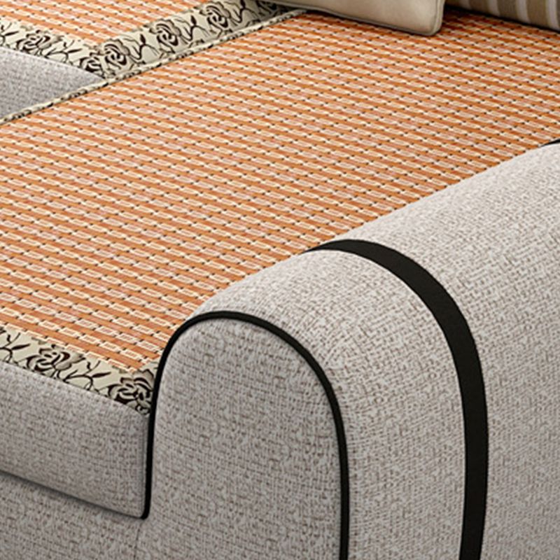 120.08"L x 70.87"W x 37.4"H Farmhouse Fabric Cushion Back Sectionals with Pillows Clearhalo 'furn' 'furn_sectionals' 'Furniture' 'furniture_sectionals' 'kitchen' 'kitchen_sectionals' 'Living Room Furniture' 'Sectionals' 1200x1200_03102e96-7a51-4754-980a-0507eab8b901