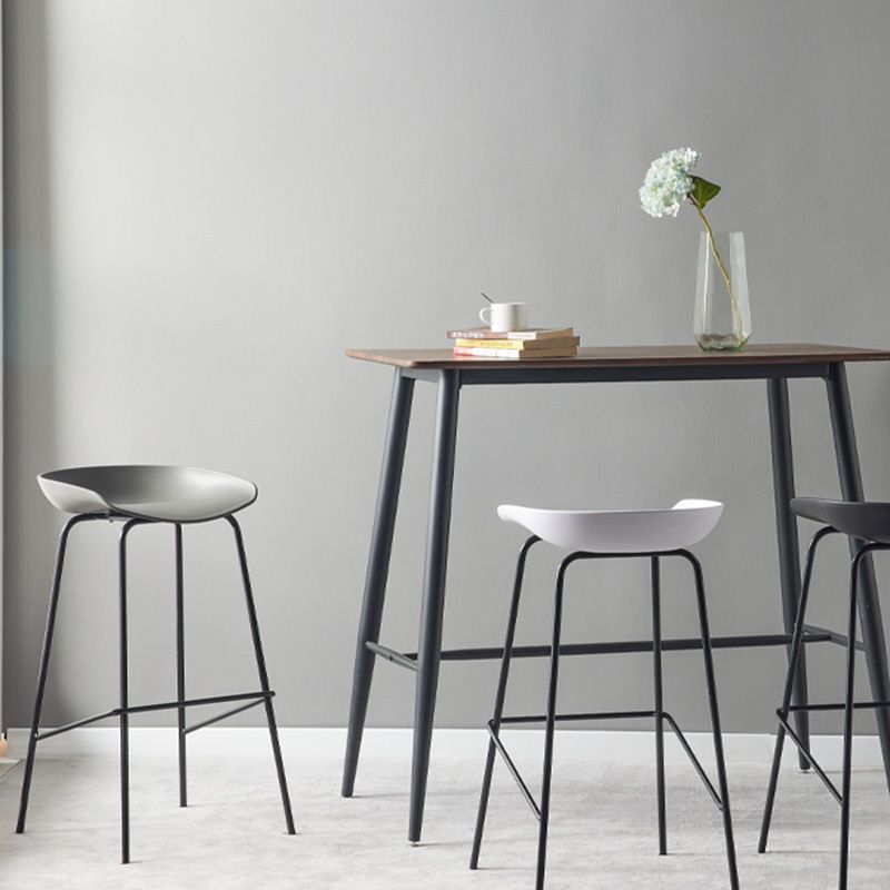 Industrial Style Bar Stool Iron Legs Bucket Seat for Restaurant Bar Clearhalo 'Bar Furniture' 'Bar Stools' 'bar_stools' 'furn' 'furn_bar_stools' 'furniture_bar_stools' 'Kitchen & Dining Furniture' 'kitchen&dining_furn' 'kitchen' 'kitchen_furn' Furniture' 1200x1200_0310fa16-2039-4d61-b529-50069942623a