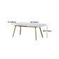 Designer Style Sintered Stone Top Dining Set Rectangle 1/4/5/7 Pieces Dinette Table Set