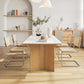 Contemporary Rectangle Table Sintered Stone Table with Wood Legs for Kitchen Clearhalo 'Dining Tables & Seating' 'Dining Tables' 'dining_table' 'furn' 'furn_dining_table' 'Furniture' 'Kitchen & Dining Furniture' 1200x1200_03119d11-2976-45ca-b065-fd73b9798505