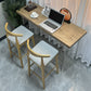 Rectangle Counter Height Pub Set 1/2/3 Pcs Modern Bar Table and Solid Wood Stools Clearhalo 'Bar Furniture' 'furn' 'furn_home_bar_bar_sets' 'Furniture' 'Home Bars & Bar Sets' 'home_bar_bar_sets' 'Kitchen & Dining Furniture' 1200x1200_0311e805-df2c-4780-91d3-9bc09e554255