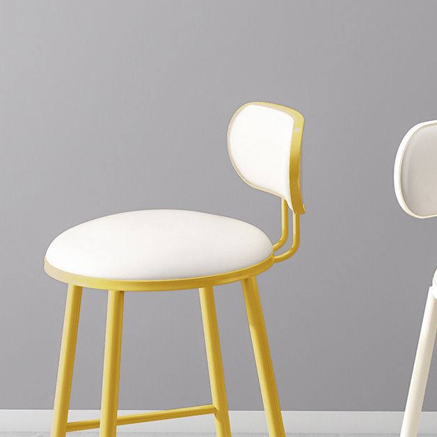 Scandinavian Footrest Milk Tea Shop Stool Matte Finish Iron Bar Stool Clearhalo 'Bar Furniture' 'Bar Stools' 'bar_stools' 'furn' 'furn_bar_stools' 'Furniture' 'furniture_bar_stools' 'Kitchen & Dining Furniture' 1200x1200_0312f3b9-aadb-406d-8987-02519440bb3d