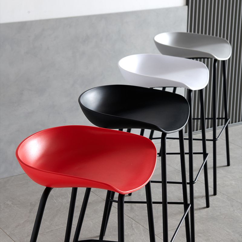 Scandinavian Metal Plastic Counter Stools Backless Bar Stools with Bucket Seat Clearhalo 'Bar Furniture' 'Bar Stools' 'bar_stools' 'furn' 'furn_bar_stools' 'furniture_bar_stools' 'Kitchen & Dining Furniture' 'kitchen&dining_furn' 'kitchen' 'kitchen_furn' Furniture' 1200x1200_03158f9e-9cc3-42c0-934d-8b286b15f51a