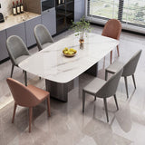 Simplicity Style Dinette Table Rectangle Stone Dining Room Table for Kitchen Clearhalo 'Dining Tables & Seating' 'Dining Tables' 'dining_table' 'furn' 'furn_dining_table' 'Furniture' 'Kitchen & Dining Furniture' 1200x1200_0315edfb-1a9e-4c7e-b630-9c9062b1e621