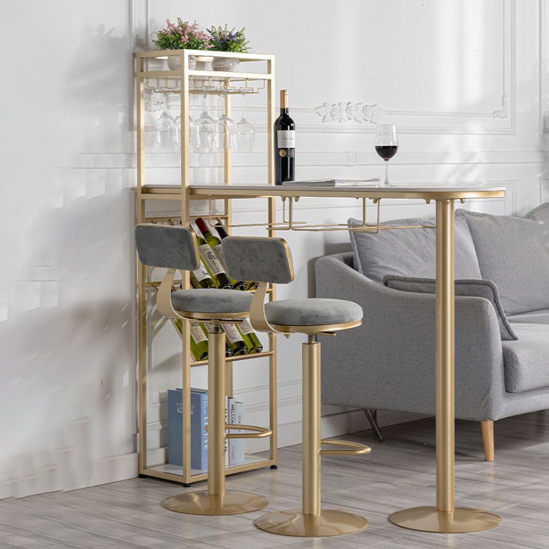 Modern Pub Table with Storage Base Specialty Stone Top Bar Table Clearhalo 'Bar Furniture' 'Bar Tables' 'bar_tables' 'furn' 'furn_bar_tables' 'Furniture' 'Kitchen & Dining Furniture' 1200x1200_03160f6a-5baf-4065-bbaa-93330f8690c5