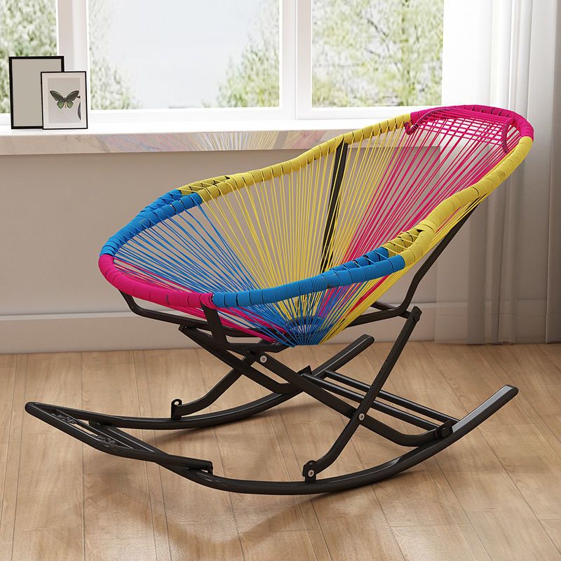 Simple Balcón de hierro Balcón Silla de ocio mecedora de ocio