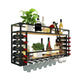 Iron Wine Rack Modern Style Wall Mounted Wine Holder Rack with Shelf Clearhalo 'furn' 'furn_wine_racks' 'Furniture' 'Kitchen & Dining Furniture' 'Wine Racks' 'wine_racks' 1200x1200_03172729-2d7e-407d-9be9-d189608a675a