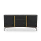 Glam Sideboard Wood Server Gabinet con spazio per la sala da pranzo