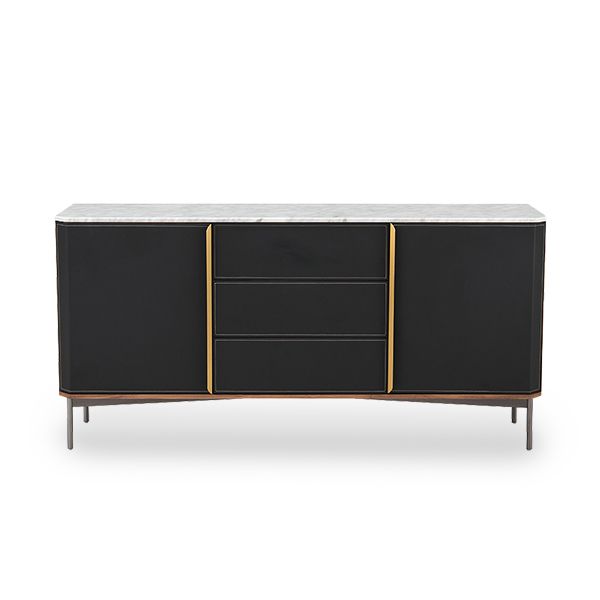 Glam Sideboard Wood Server Gabinet con spazio per la sala da pranzo