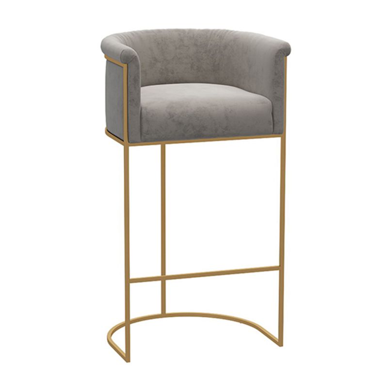 Nordic Design Upholstered Bar Stools for Home Use Luxury Low Back Round Stools Clearhalo 'Bar Furniture' 'Bar Stools' 'bar_stools' 'furn' 'furn_bar_stools' 'Furniture' 'furniture_bar_stools' 'Kitchen & Dining Furniture' 1200x1200_0318fa19-dea6-4816-aa1f-08857b180909
