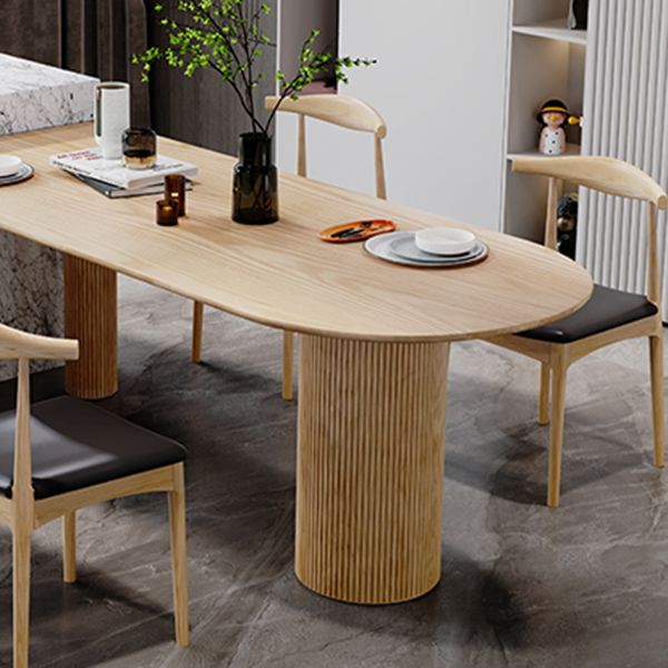 Mesa de comedor de madera maciza, mesa de comedor contemporánea para cocina casera
