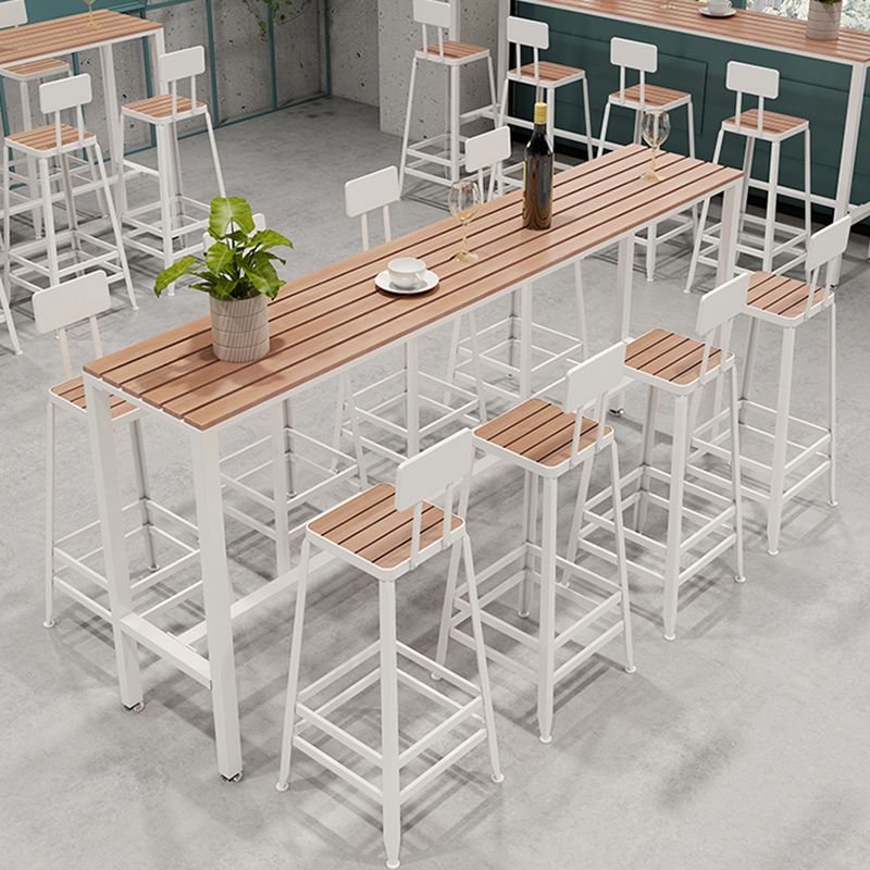Table de comptoir en bois rectangulaire moderne, ensemble de Table de Bar 1/5/9 pièces pour café