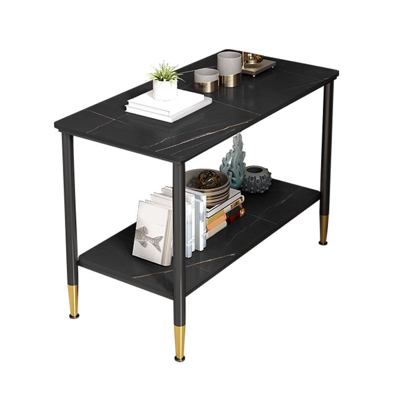 21,65 "Table de bout à 4 jambes de haut Table d'appoint rectangulaire moderne